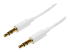 MU2MMMSWH - StarTech.com 2m White Slim 3.5mm Stereo Audio Cable - Höger vinkel