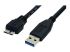 USB3AUB50CMB - StarTech 0,5 m svart SuperSpeed USB 3.0-kabel A till Micro B ? M/M - Höger vinkel