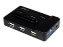 StarTech.com USB 3.0-/USB 2.0-kombohubb med 6 portar och 2A laddningsport ? 2x USB 3.0 & 4x USB 2.0