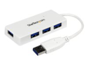 Startech Bärbar SuperSpeed mini USB 3.0-hubb med 4 portar