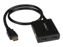 StarTech.com 4K HDMI video-splitter med 2 portar ? 1x2 HDMI-splitter ? Strömförses via USB eller strömadapter ? 4K 30 Hz