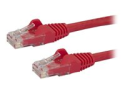 StarTech.com 100ft CAT6 Ethernet Cable, 10 Gigabit Snagless RJ45 650MHz 100W PoE Patch Cord, CAT 6 10GbE UTP Network Cable w/Strain Relief, Red, Wiring is UL Certified/TIA