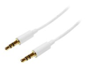 StarTech.com 1m White Slim 3.5mm Stereo Audio Cable