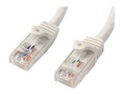 StarTech.com 75ft CAT6 Ethernet Cable, 10 Gigabit Snagless RJ45 650MHz 100W PoE Patch Cord, CAT 6 10GbE UTP Network Cable w/Strain Relief, White, Wiring is UL Certified/TIA